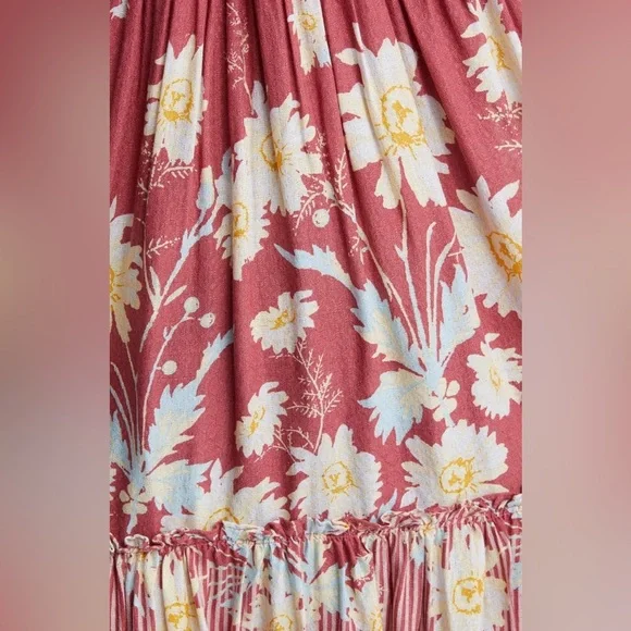 Free People Red Floral Mini Dress - Picture 8 of 9